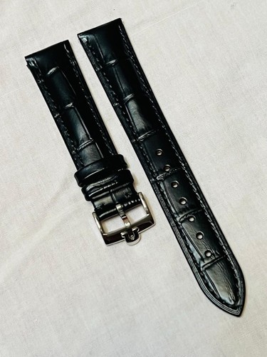 18mm omega black - 18mm, leather
