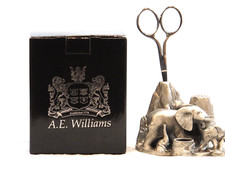 Sewing Station Elephant Family English Pewter Thimble Scissors Pin Cushion