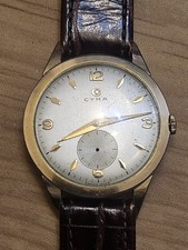 Vintage 1940's Cyma Mechanical Wristwatch Swiss Made Working. 