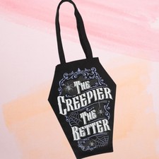 Brand new with tags The Creepier The Better tote bag coffin halloween