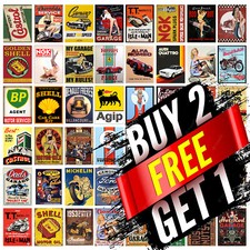 Metal Sign Plaque Tin Garage