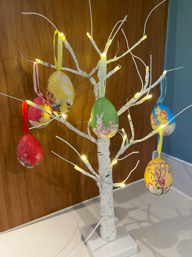 Paper mache easter eggs - paper,