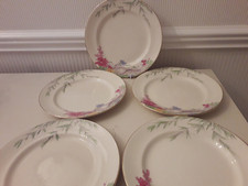 Six Rare Vintage Burslem Moorland Crownford 10" Dinner Plates