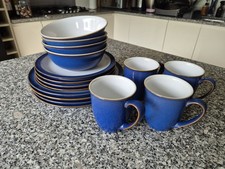 Denby Imperial Blue 16 Piece Dinner Service. Excellent Condition