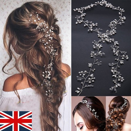 Pearls wedding hair vine - wedding,