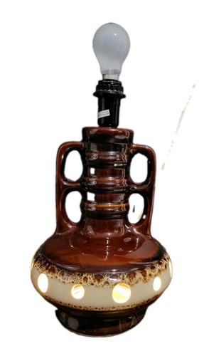 West german stoneware lamp fat - west,