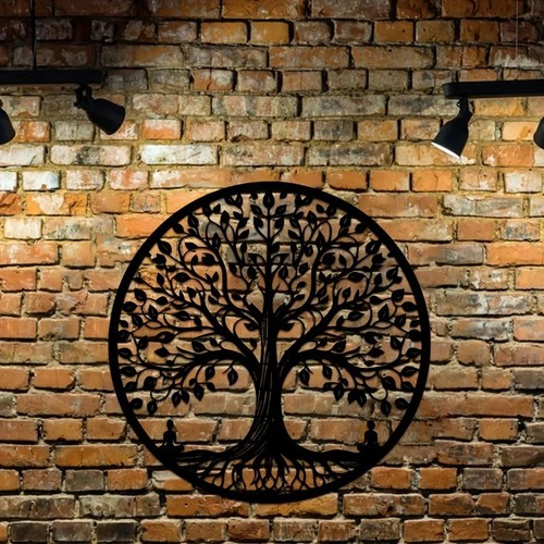 Tree life metal plaque - tree,