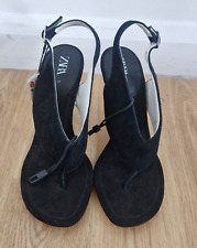 Zara black high heel sandals