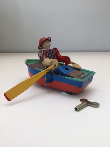 Tin plate rowing boat - , by