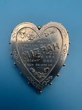 Beautiful Victorian Hallmarked Silver Mizpah Sweetheart Brooch Birmingham, 1893