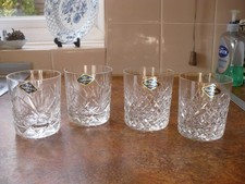 4 Royal Brierley Crystal Braemar Tumblers.