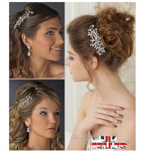 Flower diamante pearl hair - flower,