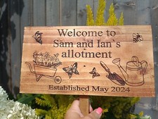 LARGE  Personalised Garden Sign garden signs home Name Plaque Outdoor Plate