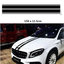 150CM Car Hood Stripe Decal Graphics Bonnet Sticker Vinyl Auto Accessories Black