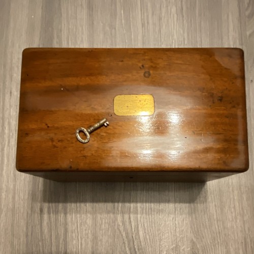 Victorian wooden tea caddy box - victorian,