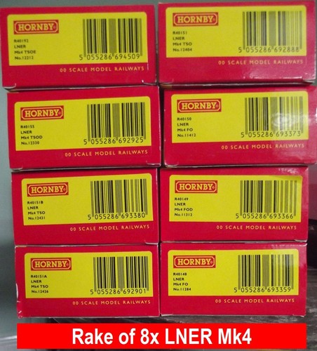 Full rake coaches mk4 hornby - coaches,
