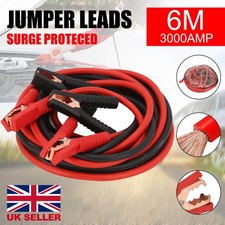 Jump Leads Heavy Duty Battery 3000AMP Start 6 Metre Booster Cables Car Van Truck
