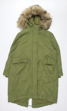 H&M Women's Green Parka Coat