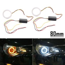 2x White Amber 80MM Switchback