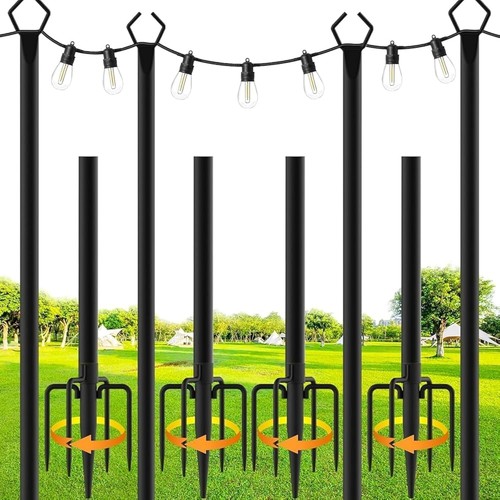 Steel string light pole - string, pack