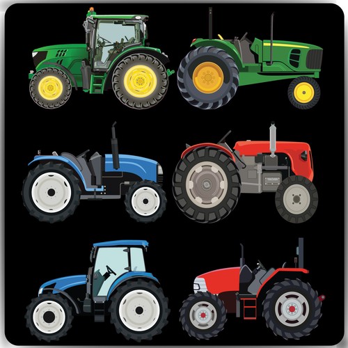 New tractor wall stickers - new,