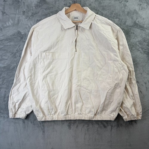 Zara denim jacket cream - cream, 1/4