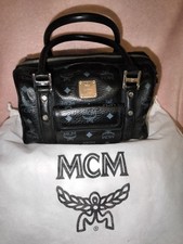 MCM Black Visetos Tote Bag