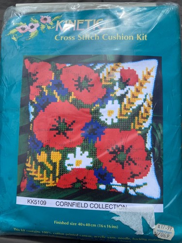 Kinetic cross stitch - kinetic, cushion