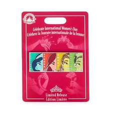 Disney International Womens Day 2022 Princess Pin LR Jasmine Mulan Belle Tiana