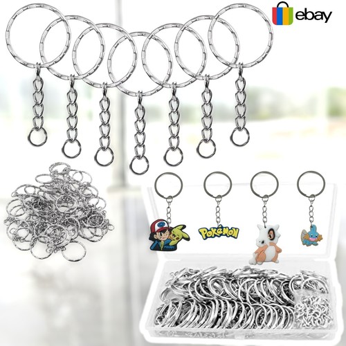 100pcs silver keyring - silver, blanks