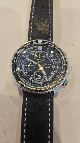 Seiko flightmaster men black - men's,