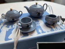 Wedgwood Jasperware Tea set Tree Ornaments Christmas Decorations New Box cameo 