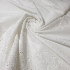 White 100% Cotton Broderie