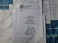 🛠 FAIREY OVERDRIVE-Land Rover Series 2 2A 3-Fitting Instructions+Parts List 