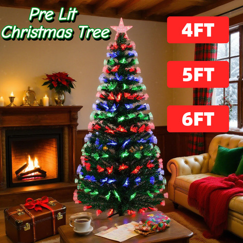 Fibre optic christmas tree pre - christmas,