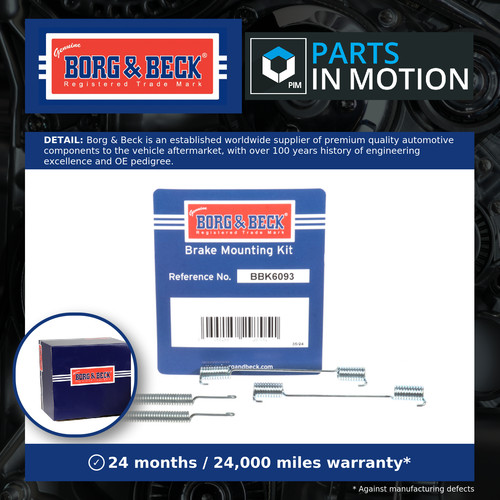 Hand brake shoe fitting kit - fitting,