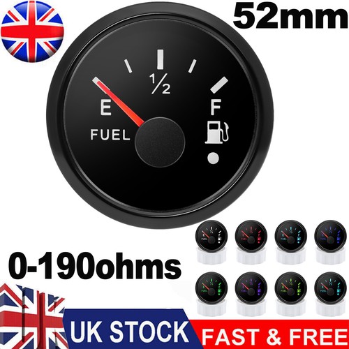 52mm black fuel level gauge - black,