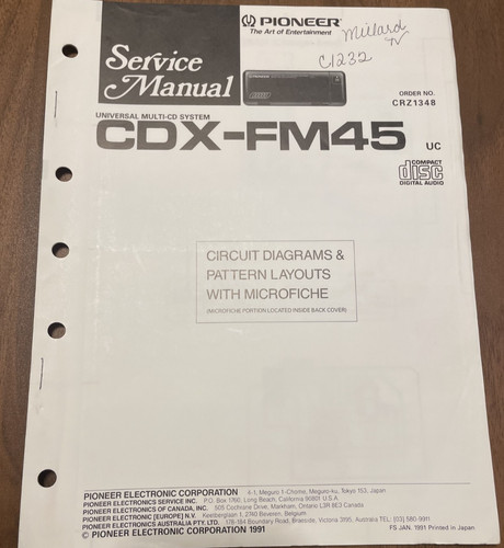 Pioneer cdx fm45 universal - pioneer,