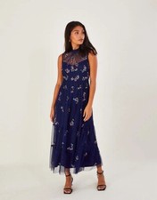 Monsoon Suzie Midi Blue Navy