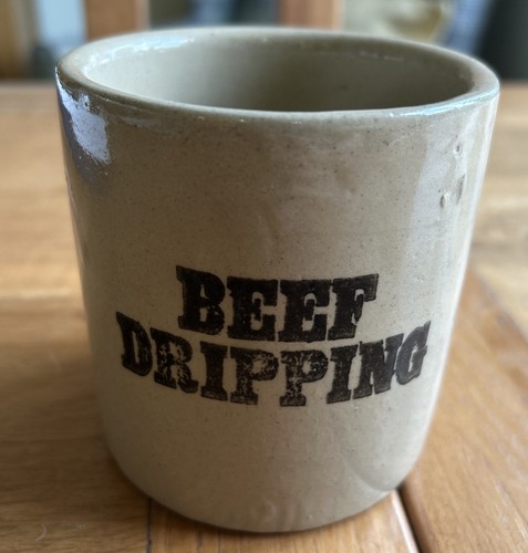 Beef dripping stoneware pot - dripping,