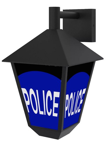 Police large wall lantern - police,