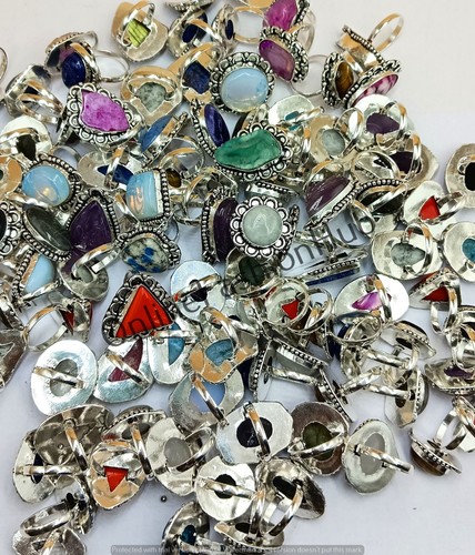 Bulk sale mix gemstone rings - !,