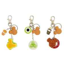 Japan Tokyo Disney Resort Mickey Waffle Bag Charm Keychain Set Parks Food