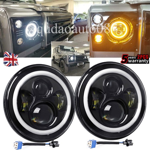 2pc led headlight halo drl - 2pc,