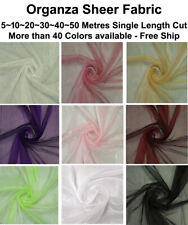 5/10/20/30/40/50 YD Sheer Organza Fabric Swag Craft Wedding Backdrop - FREE SHIP