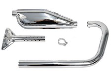 Exhaust system for NSU OSL 251 - lower for aluminium head, chrome-plated