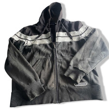 Vintage men grey Sergio Tacchini full zip drawstring hoodie in S|L 27 W20| 5589