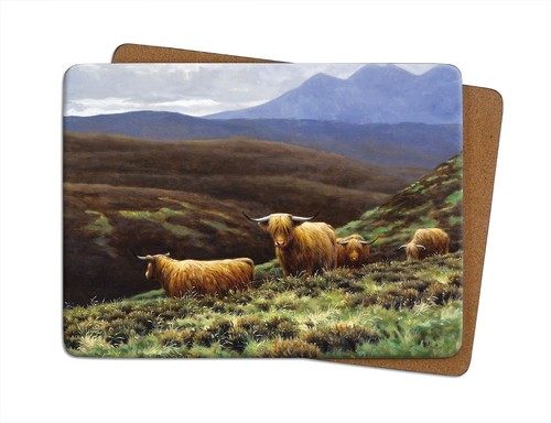 Highland cattle table mat - cattle,