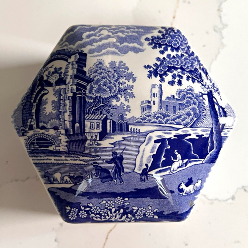 Spode blue italian hexagon - blue,