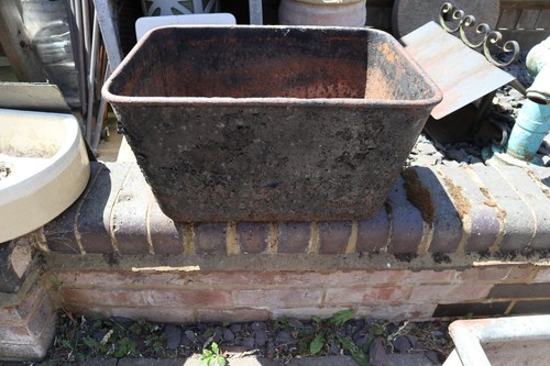 Vintage cast iron water - cast, tank